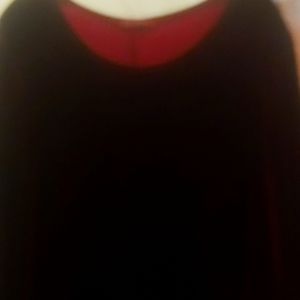 Deep Red, Merlot Velvet Cut Loose Top